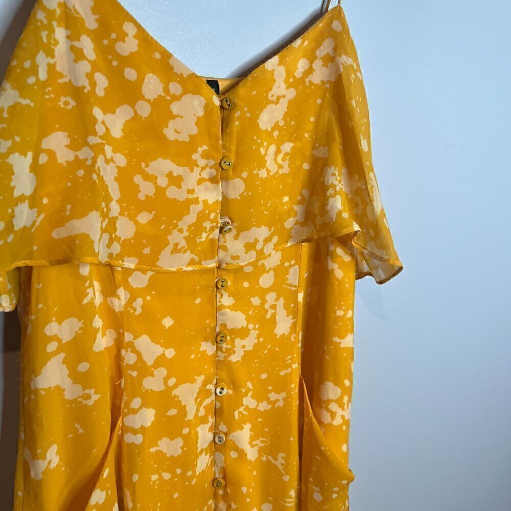 W118 by Walter Baker golden floral midi dress - Picture 2 of 5
